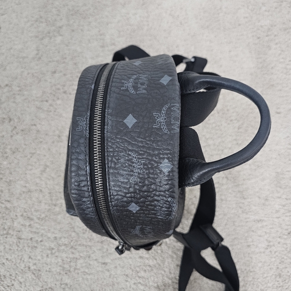 Authentic MCM Black Logo Backpack - Picture 6 of 15
